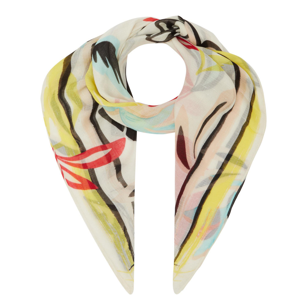 Multi Print Woven Scarf