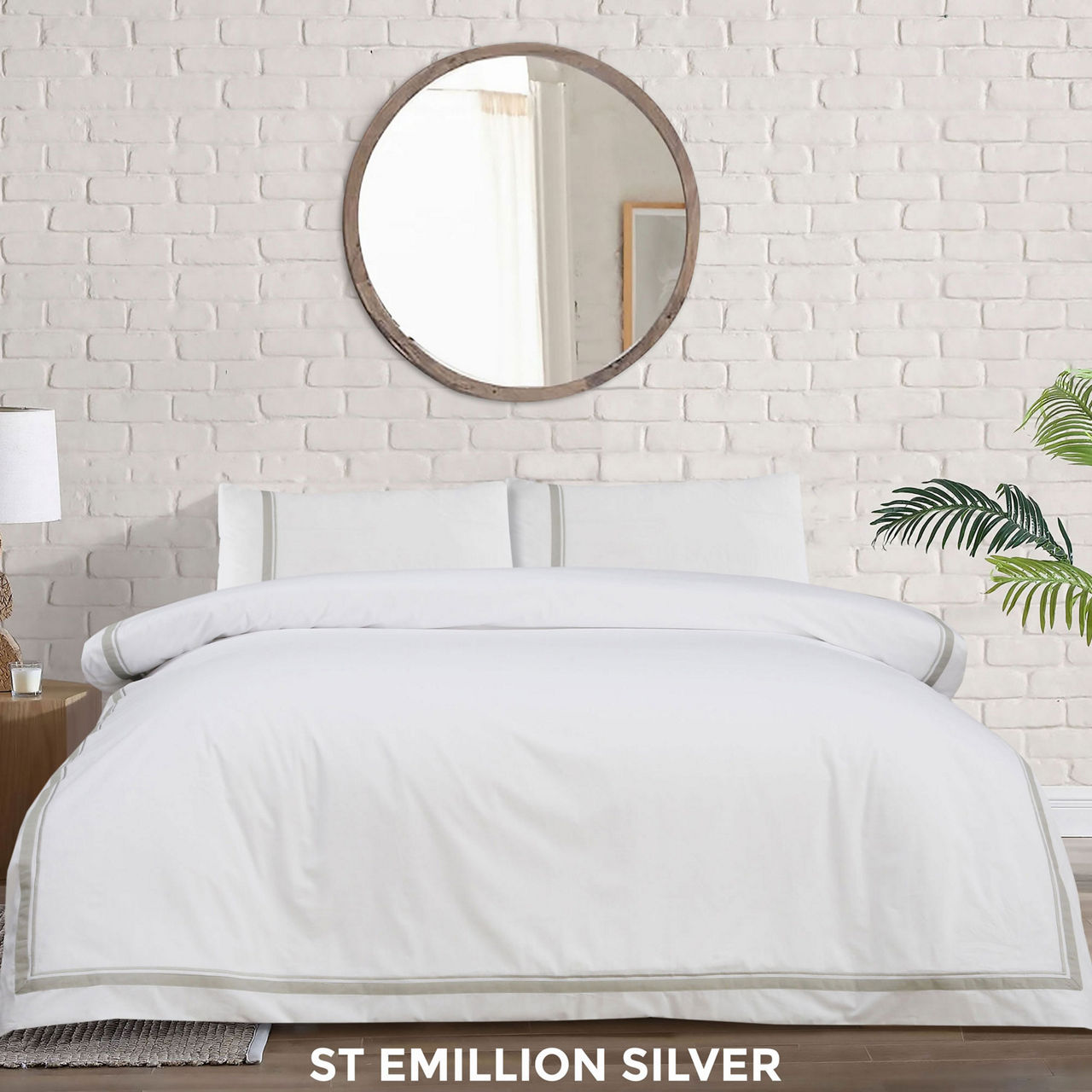 St Emillion Duvet Set Silver