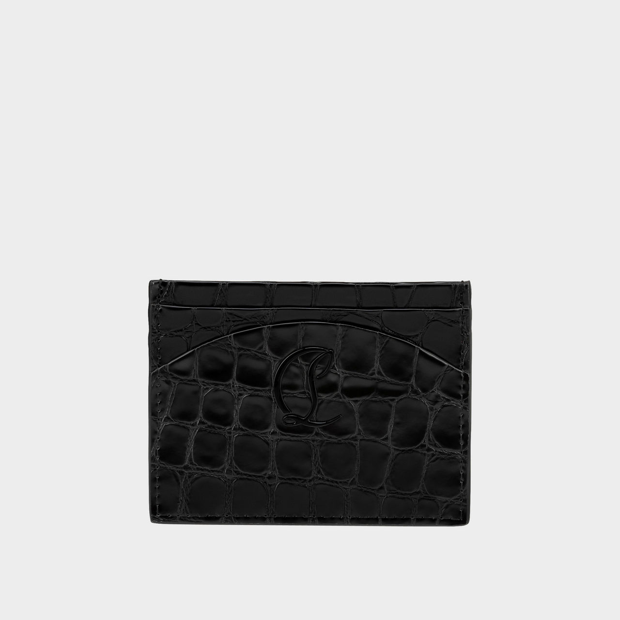 Loubi54 Croc-Effect Card Holder