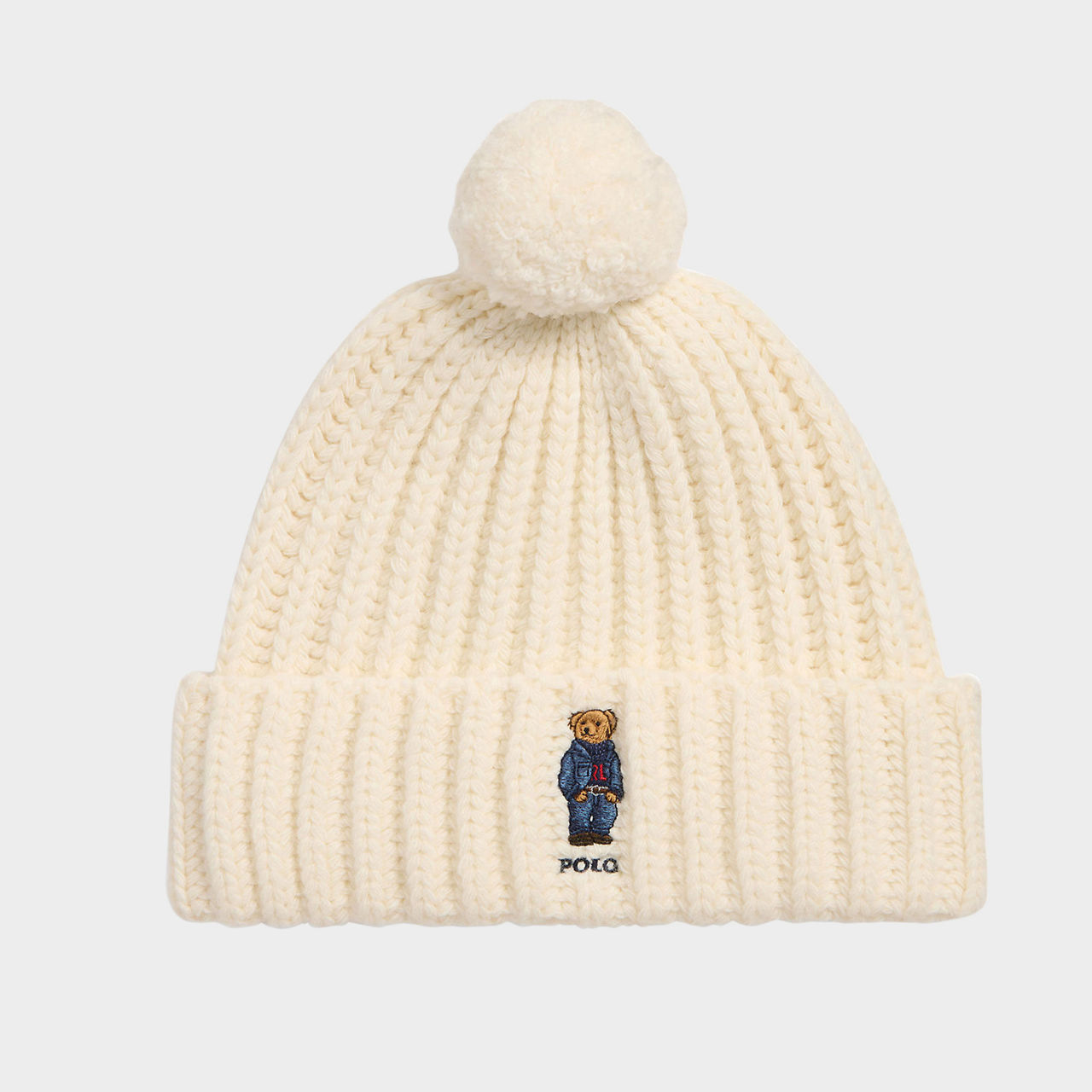 Bear Pom Pom Beanie Hat