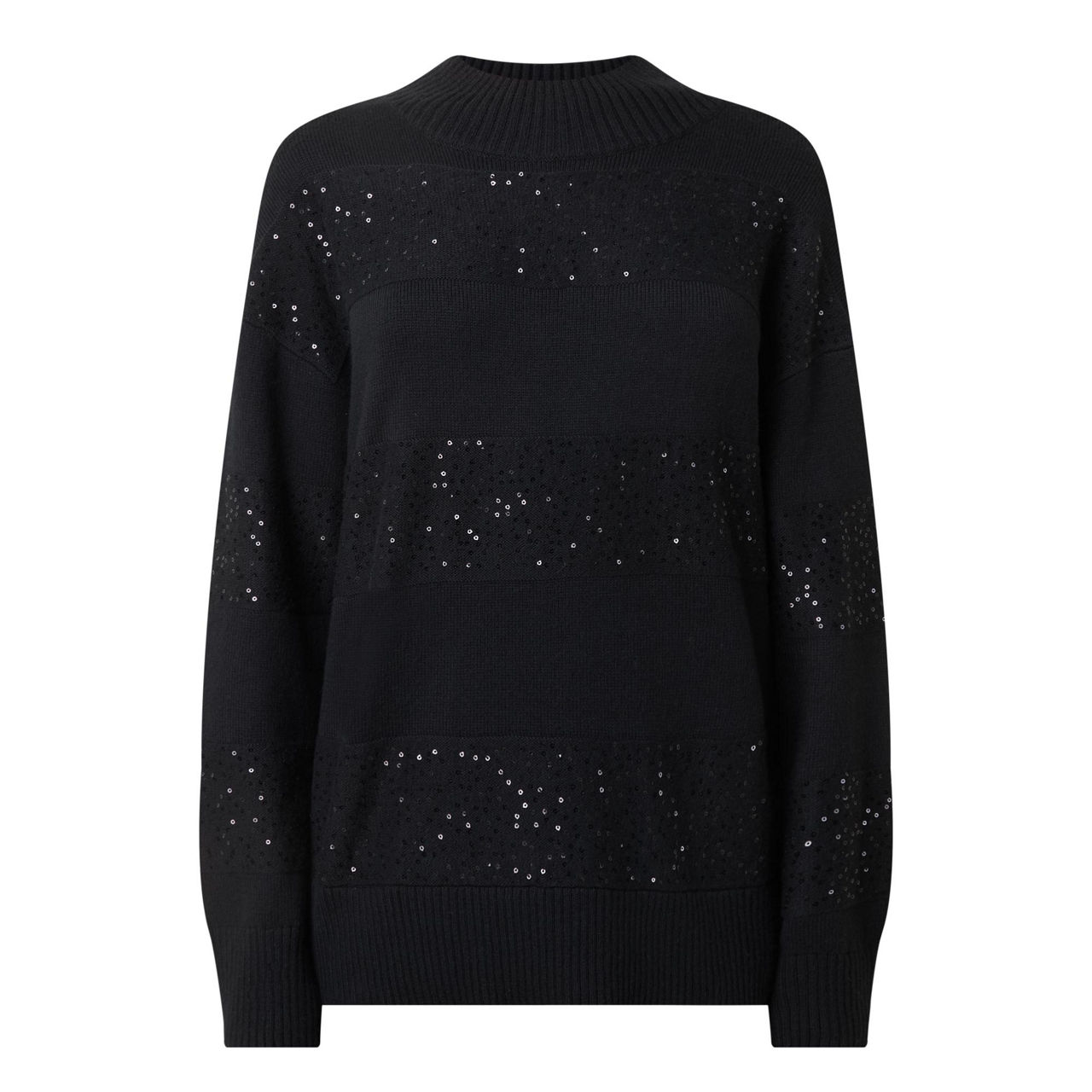Sequin Turtleneck Sweater