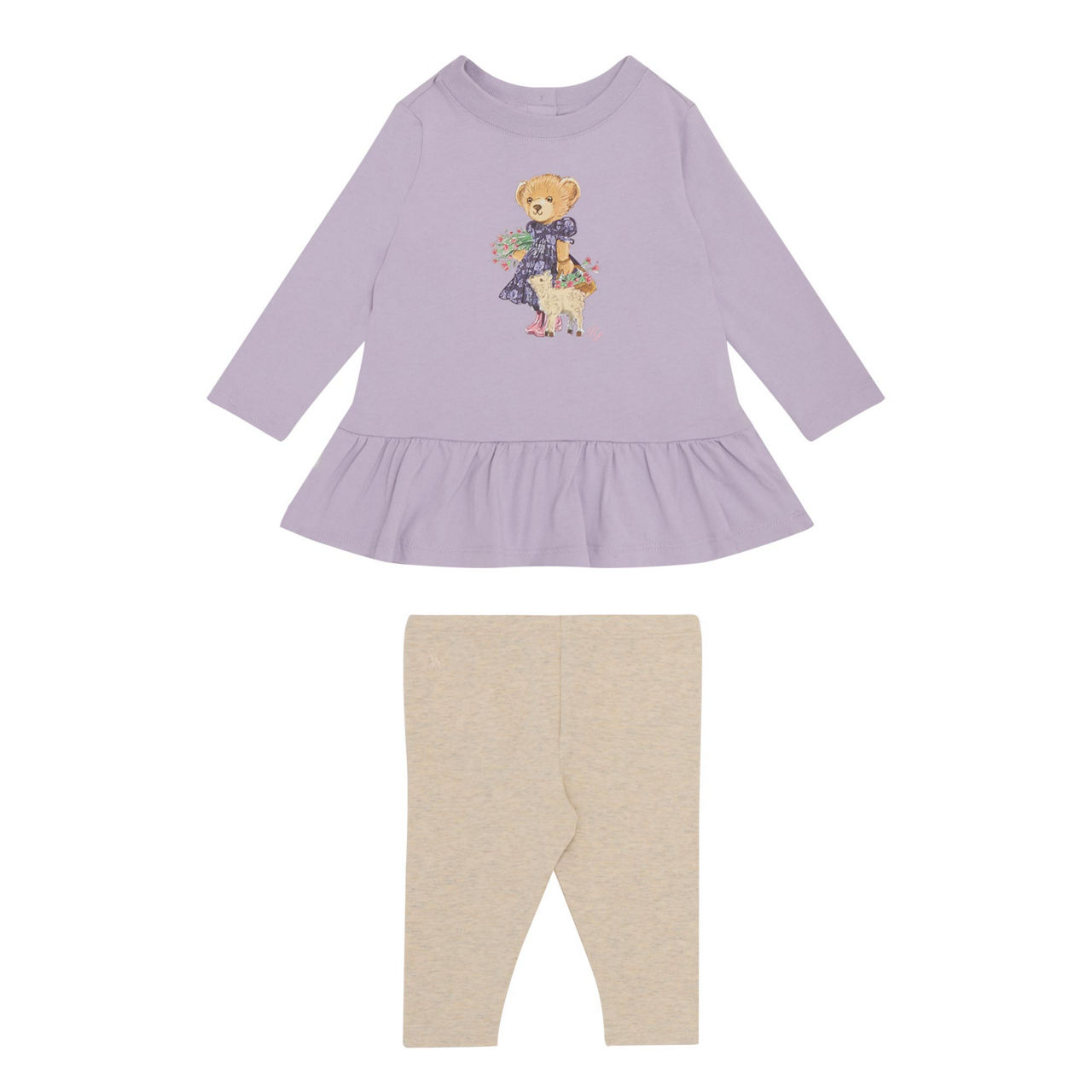 Two-Piece Polo Bear Top Leggings Set 6-24 Months