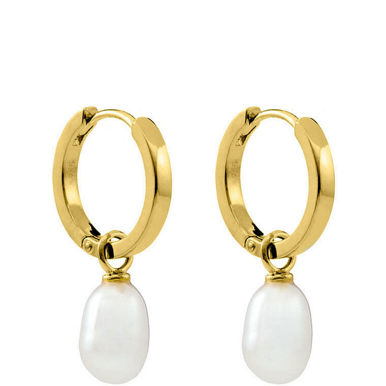 Stevie Pearl Huggie Earrings