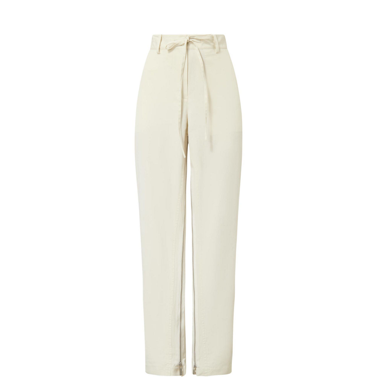 Zip Wide-Leg Trousers