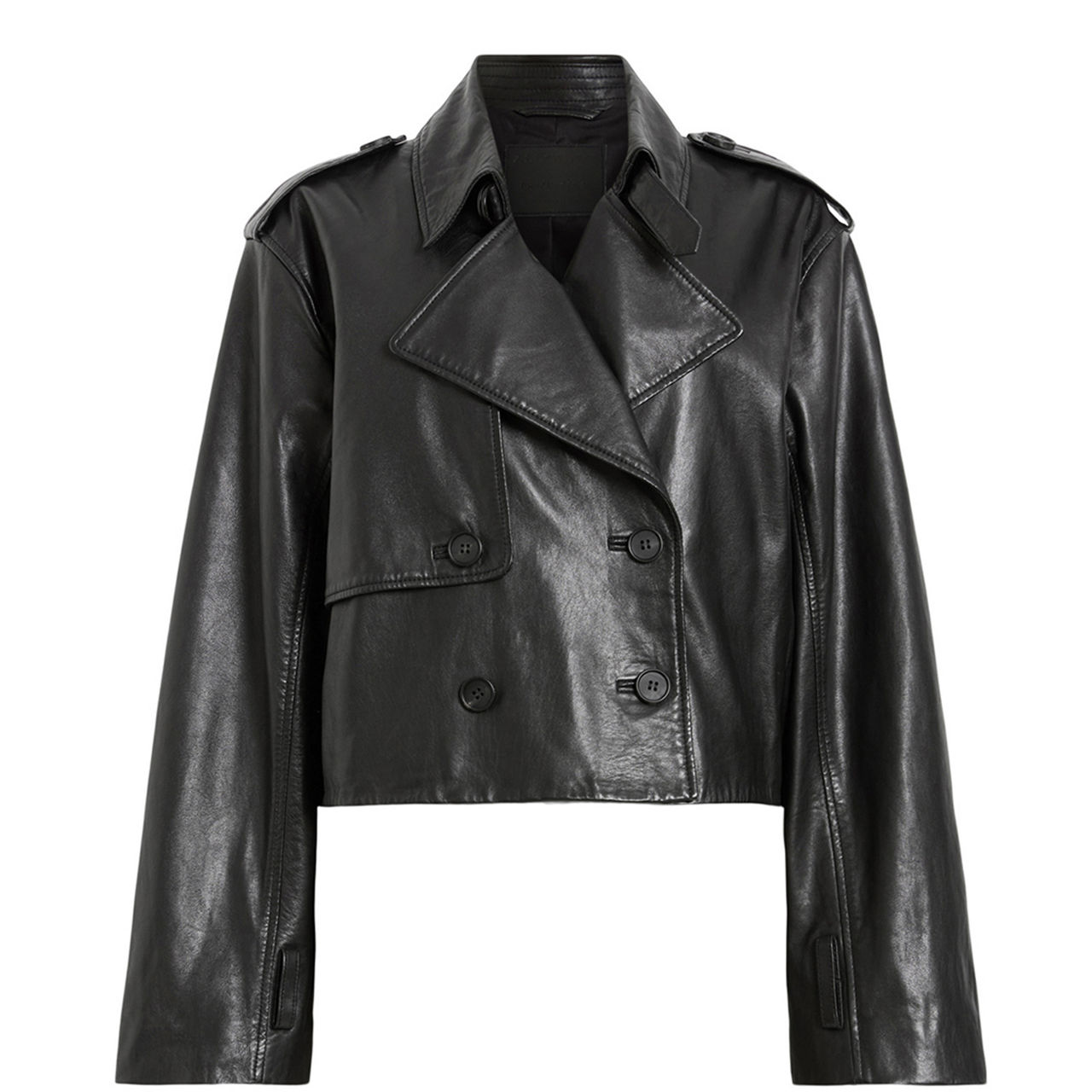 Hendry Cropped Leather Trench
