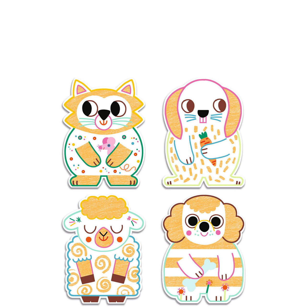 Domestic Animals Colouring-In Set