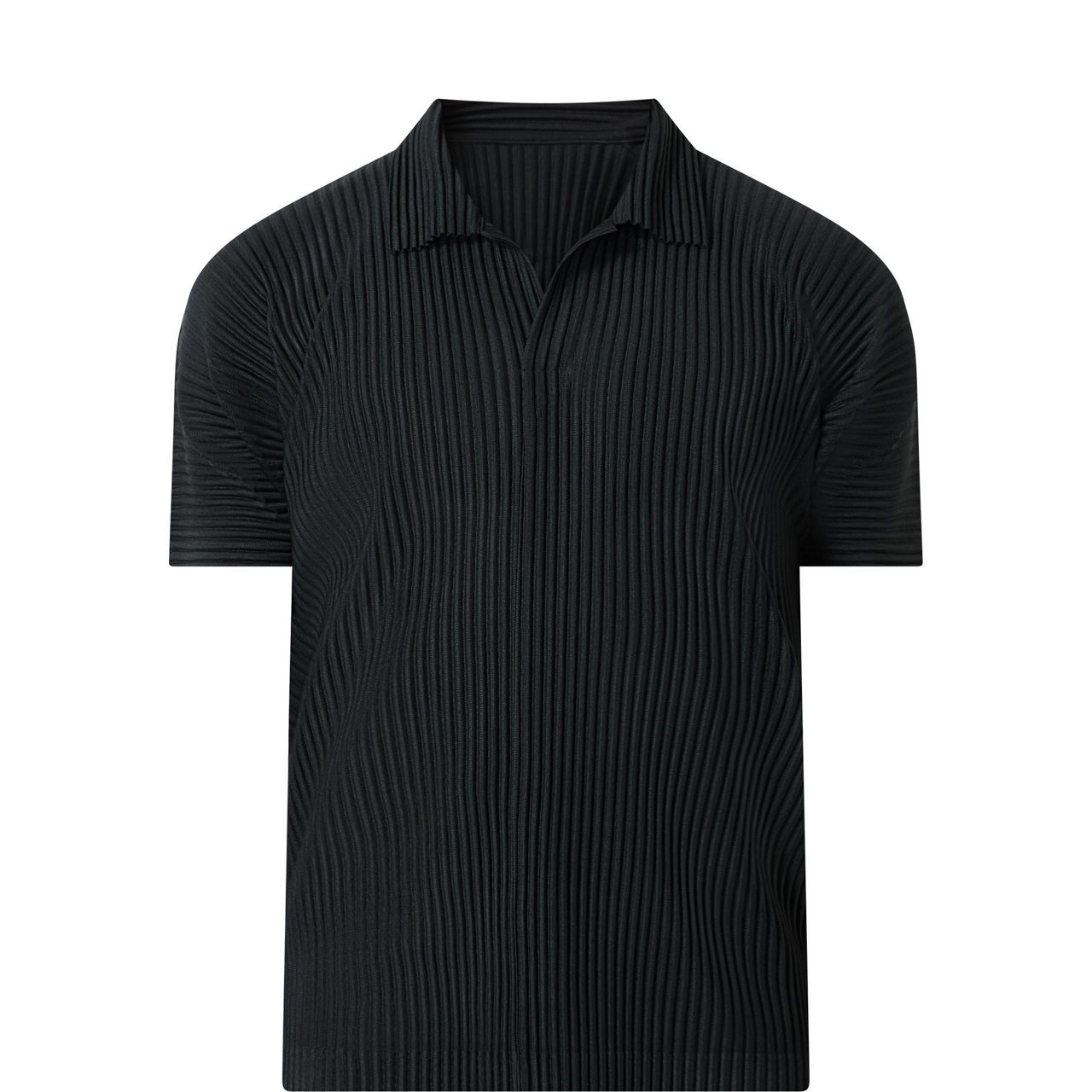 Basic Pleated Polo Shirt
