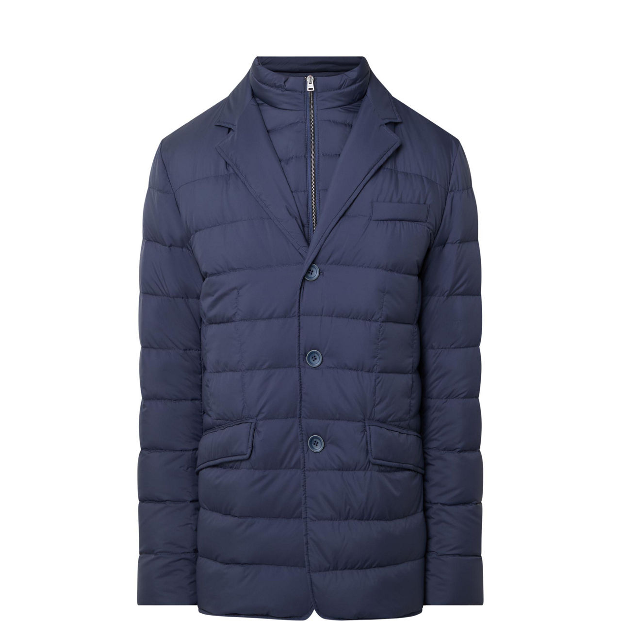 Quilted Single-Breasted Jacket
