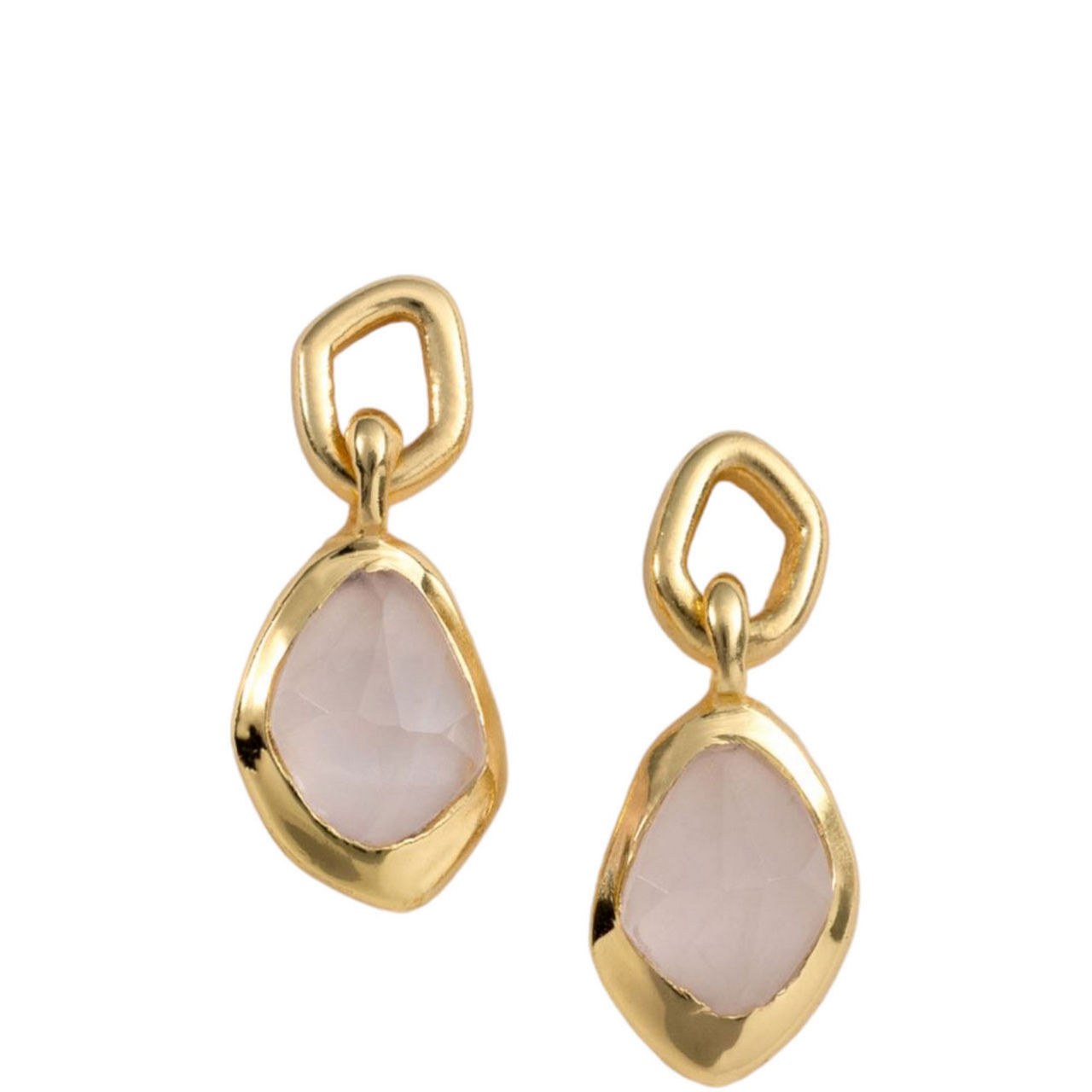 Dapple Rose Quartz Earrings
