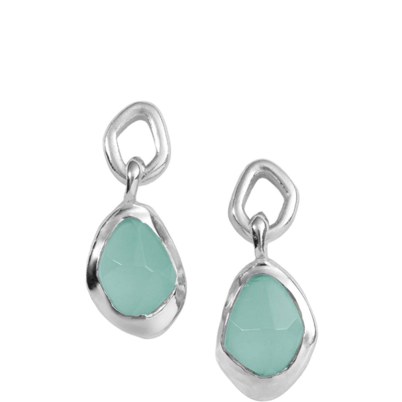 Dapple Aqua Chaldony Earrings