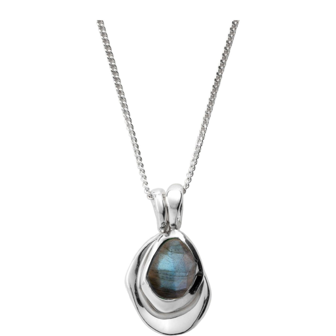 Labradorite Pebble Charms Necklace