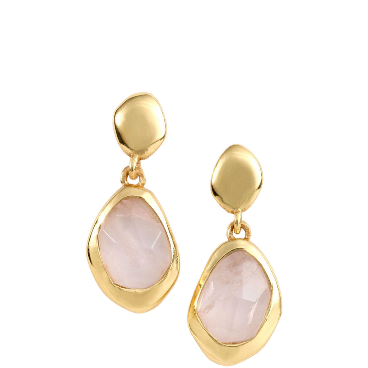 Rose Quartz Stepping Stone Earrings