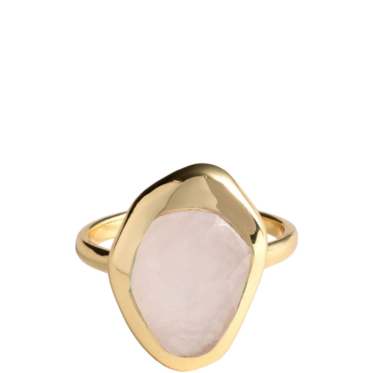 Rose Quartz Stepping Stone Ring
