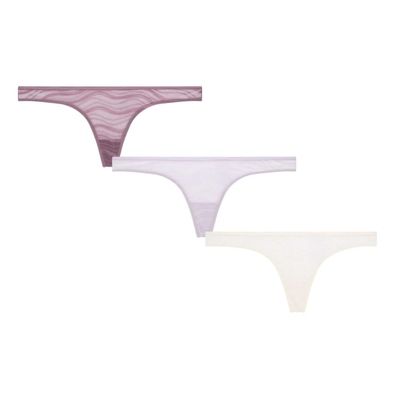Three-Pack Sheer Lace Thongs Three-Pack Sheer Lace Thongs