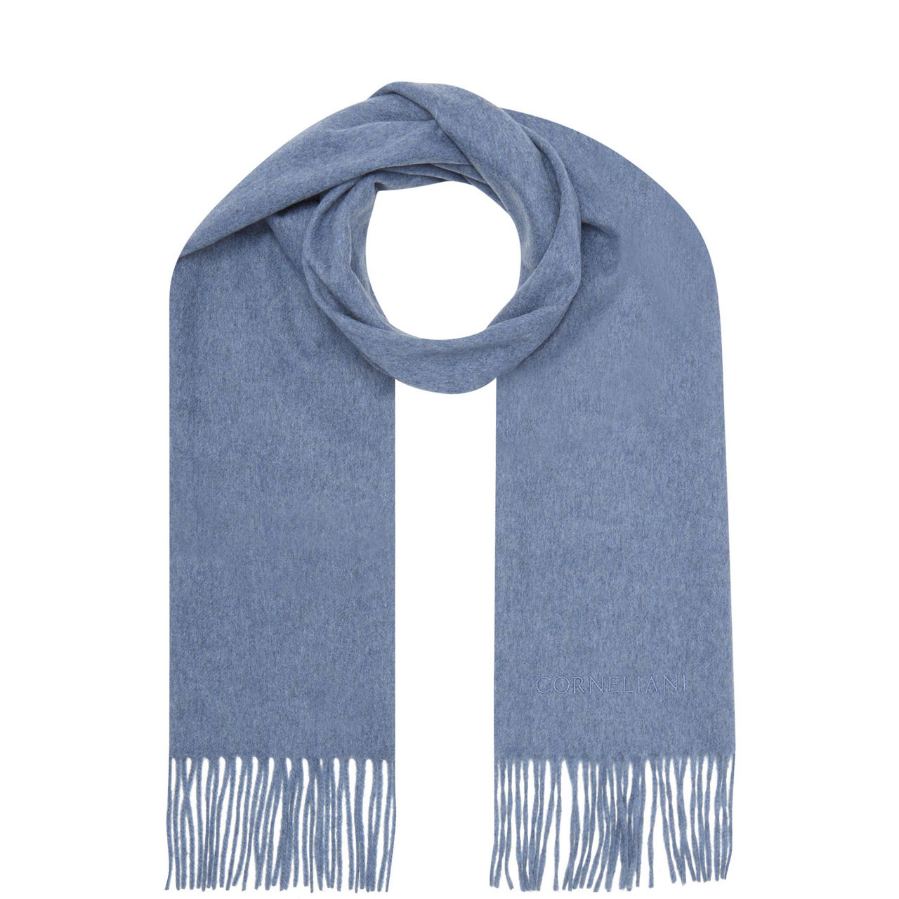Logo Cashmere Fringed Scarf