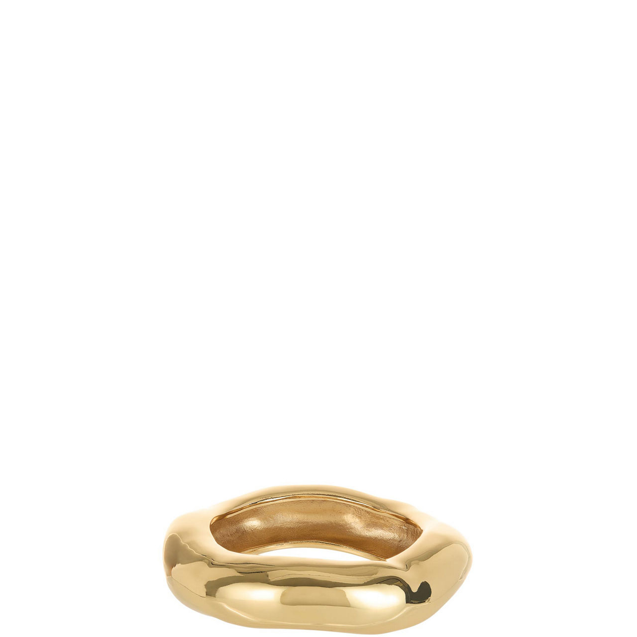 Molten Wide Bangle Bracelet