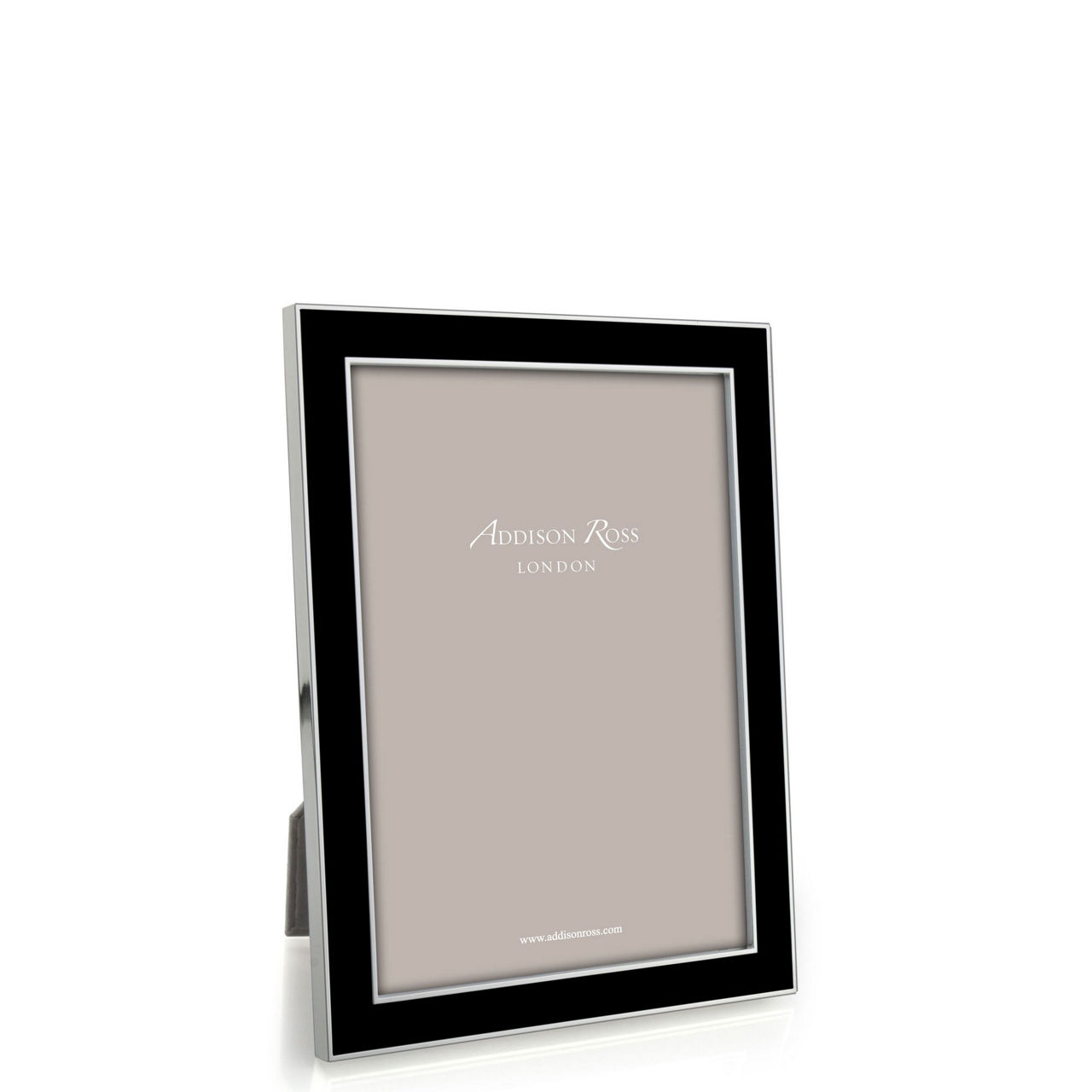 Black Enamel & Silver Frame 5x7