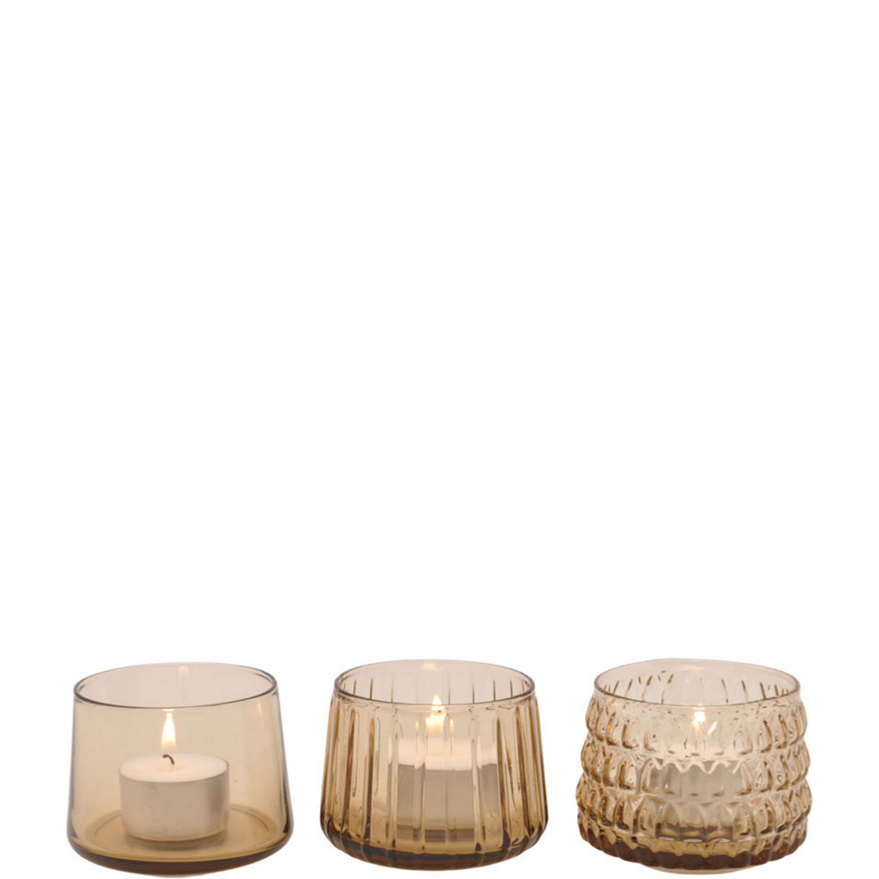 Dim T-Light Set Of 3 Amber Light