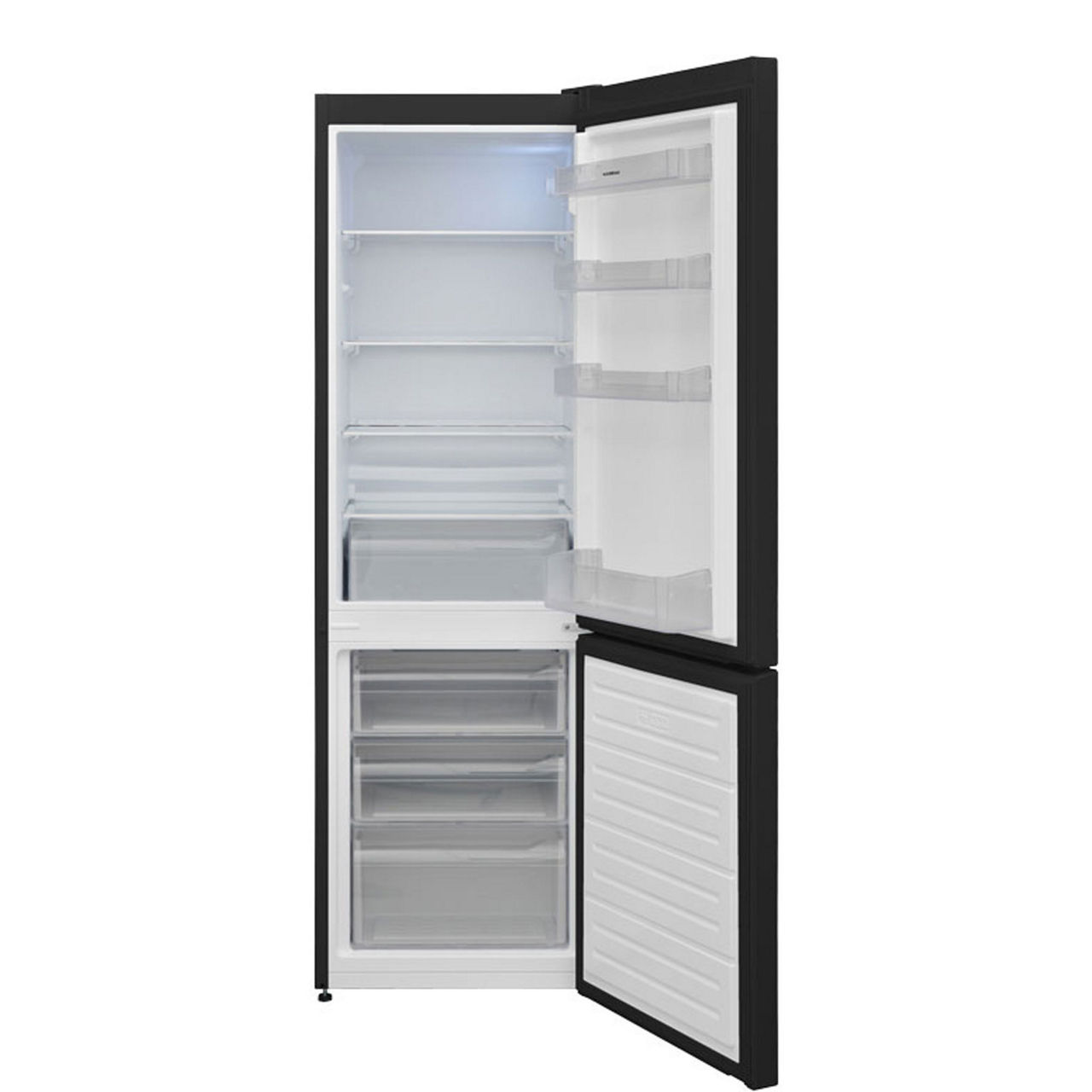 54cm Freestanding 170cm Low Frost Fridge Freezer Black