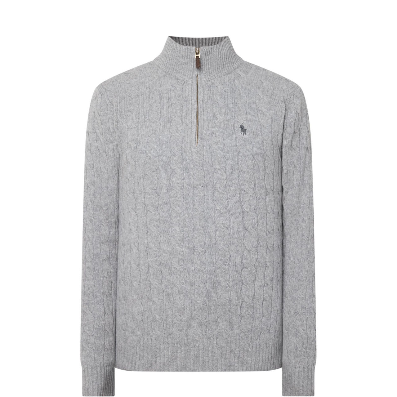 Cable-Knit Half-Zip Sweater