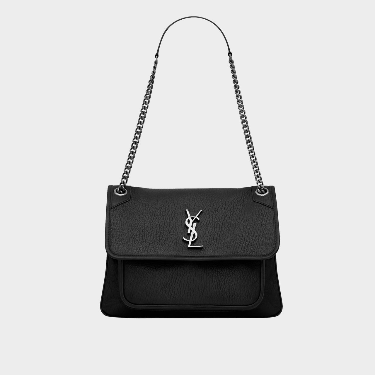 Niki Grained Leather Medium Chain Bag