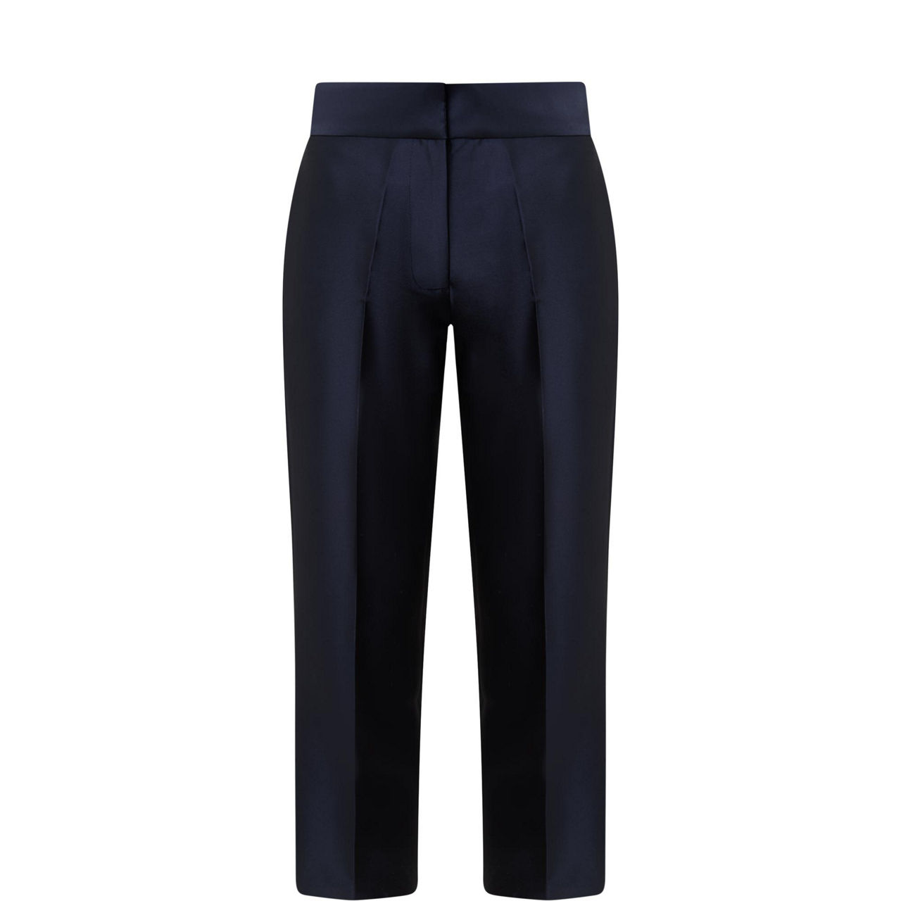 Twig High-Rise Straight Leg Cropped Trousers