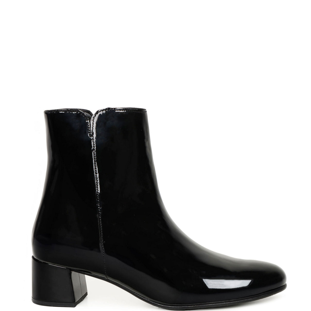Abbey Patent Leather Ankle Boots