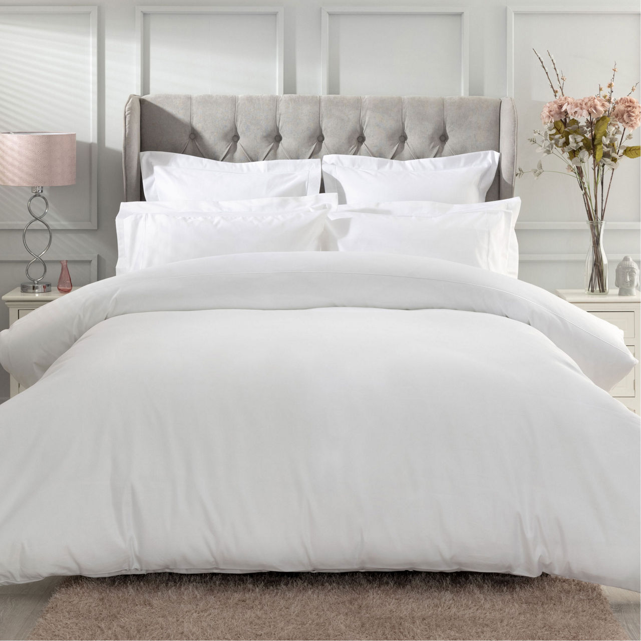 1000 Thread Count Duvet Cover White