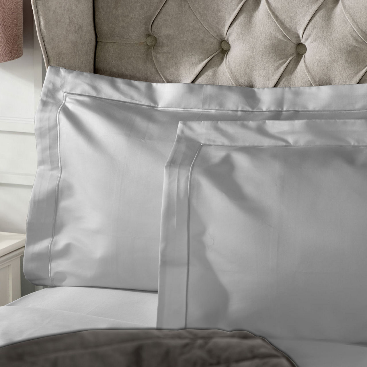 1000 Thread Count Oxford Pillowcase Platinum