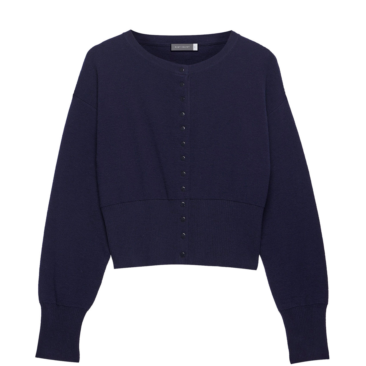 Ribbed Trim Cardigan