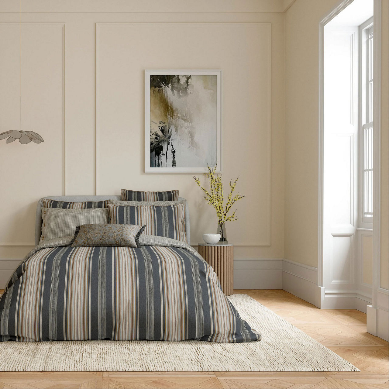 Oscar Coordinated Bedding Charcoal and Tan