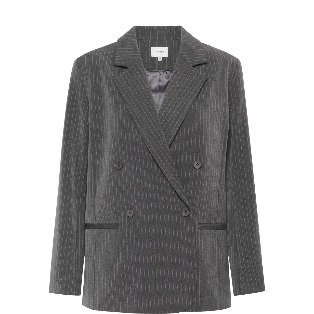 Joelle Double-Breasted Pinstripe Blazer