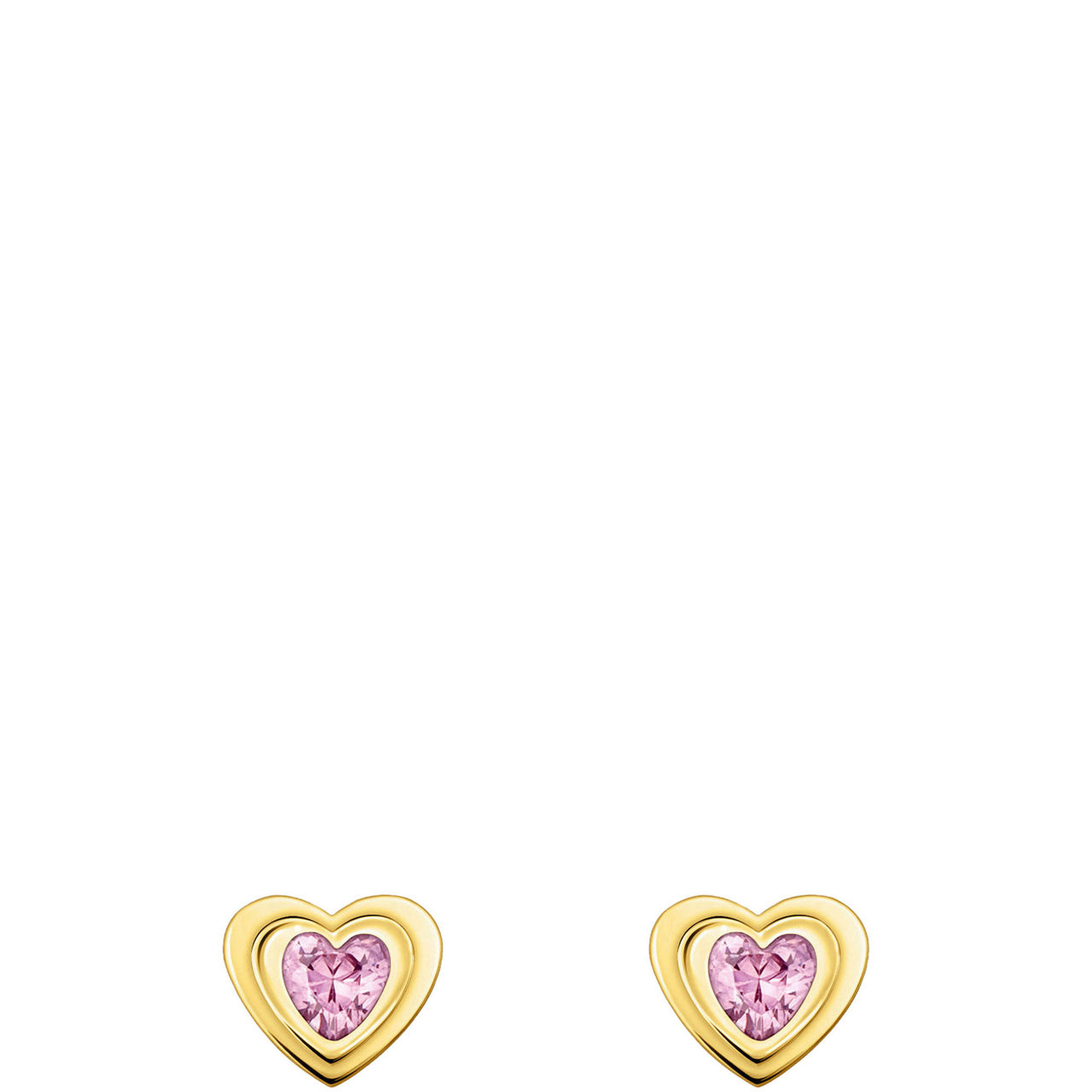 Heart-Shaped Stud Earrings