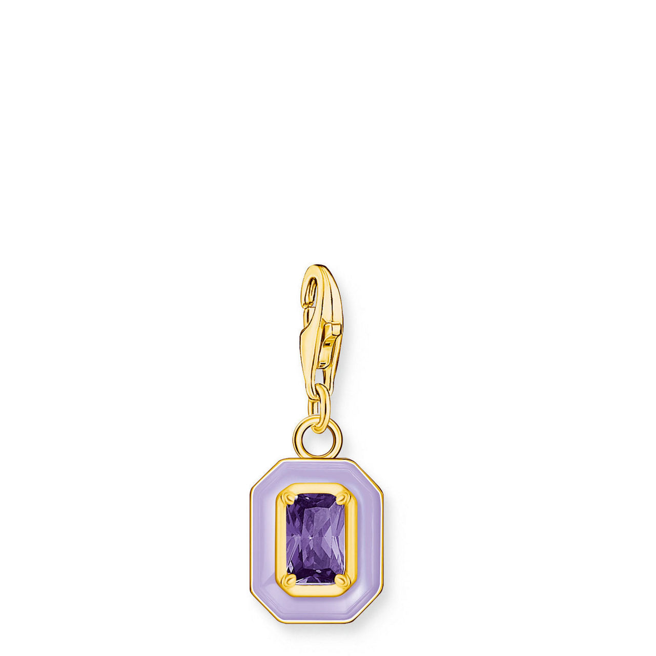 3D Violet Octagon Charm