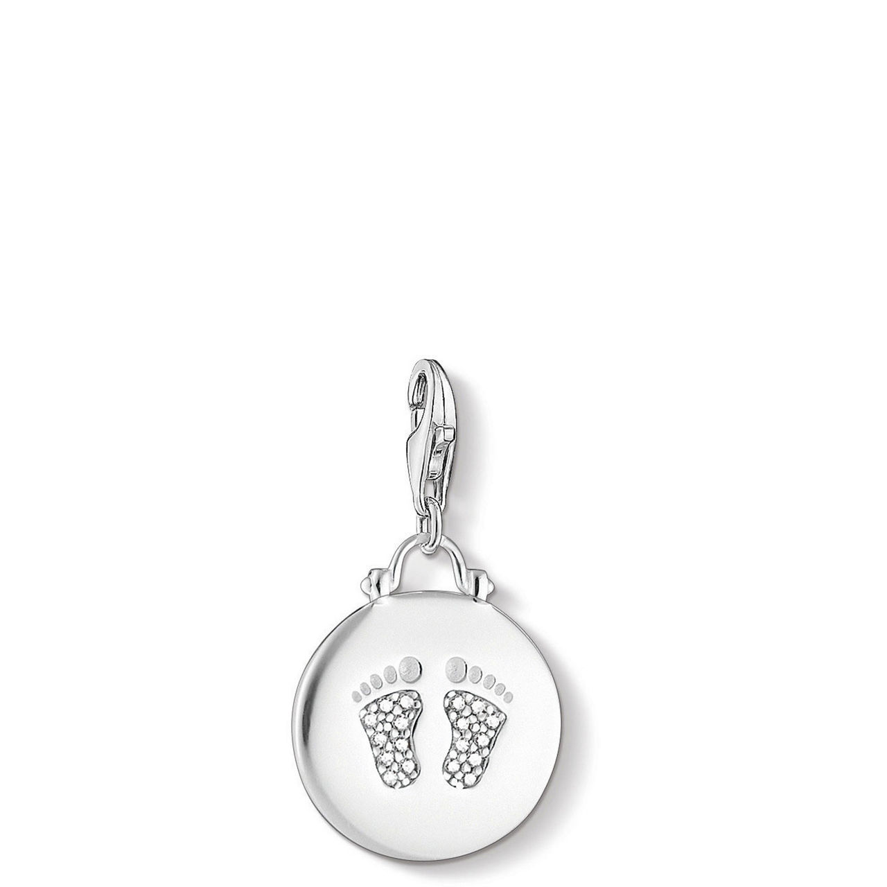 Baby Footprint Disc Charm