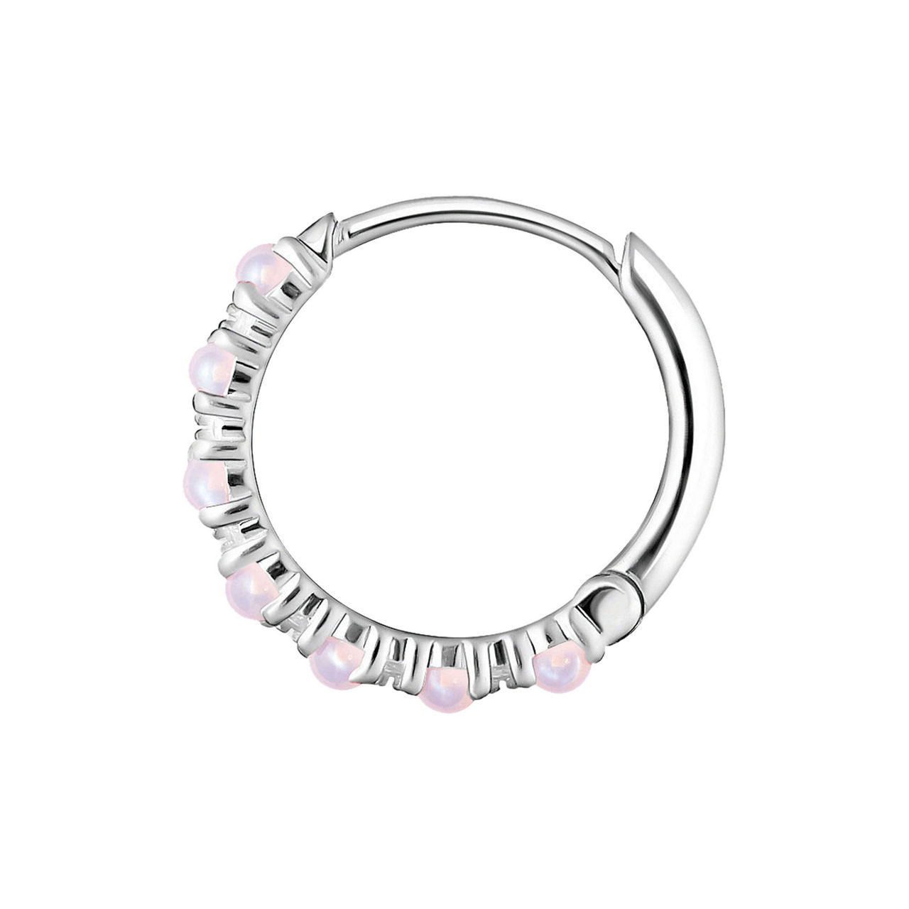 Stone-Embellished Single Hoop Earring Stone-Embellished Single Hoop Earring