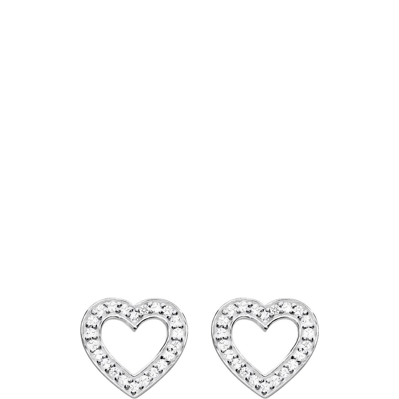 Heart-Shaped Stud Earrings