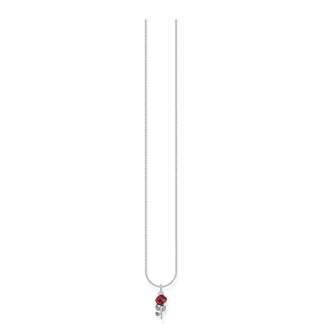 Red Rose Pendant Necklace