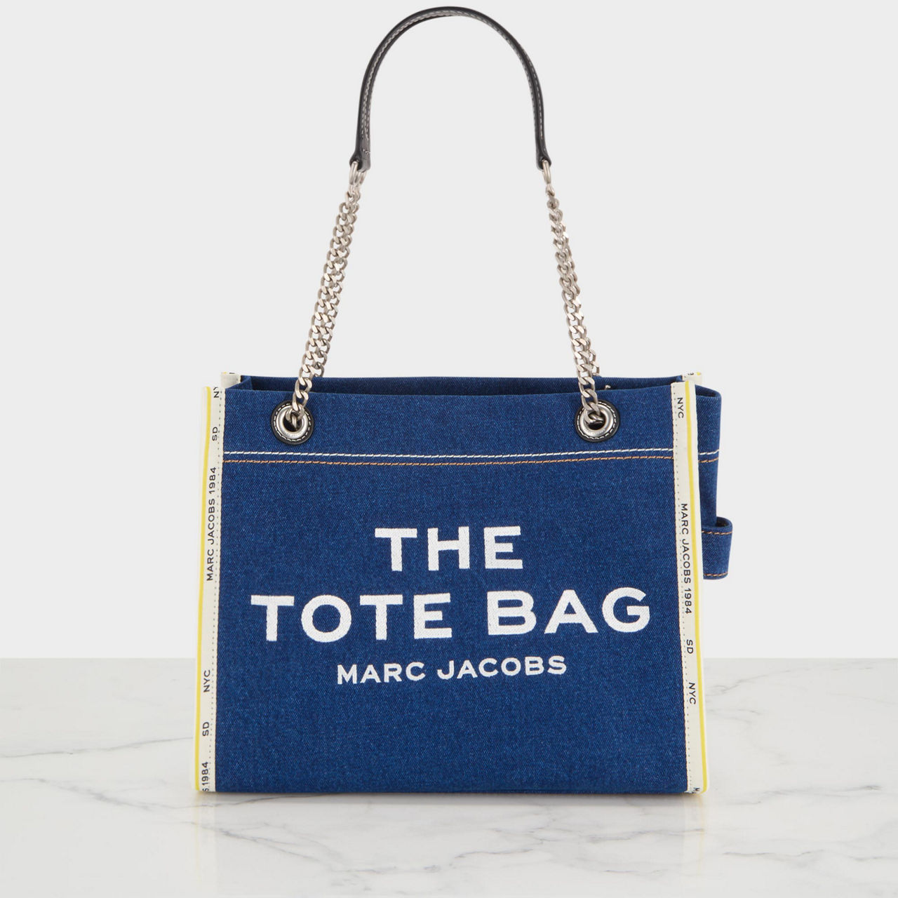 The Denim Chain Medium Tote Bag