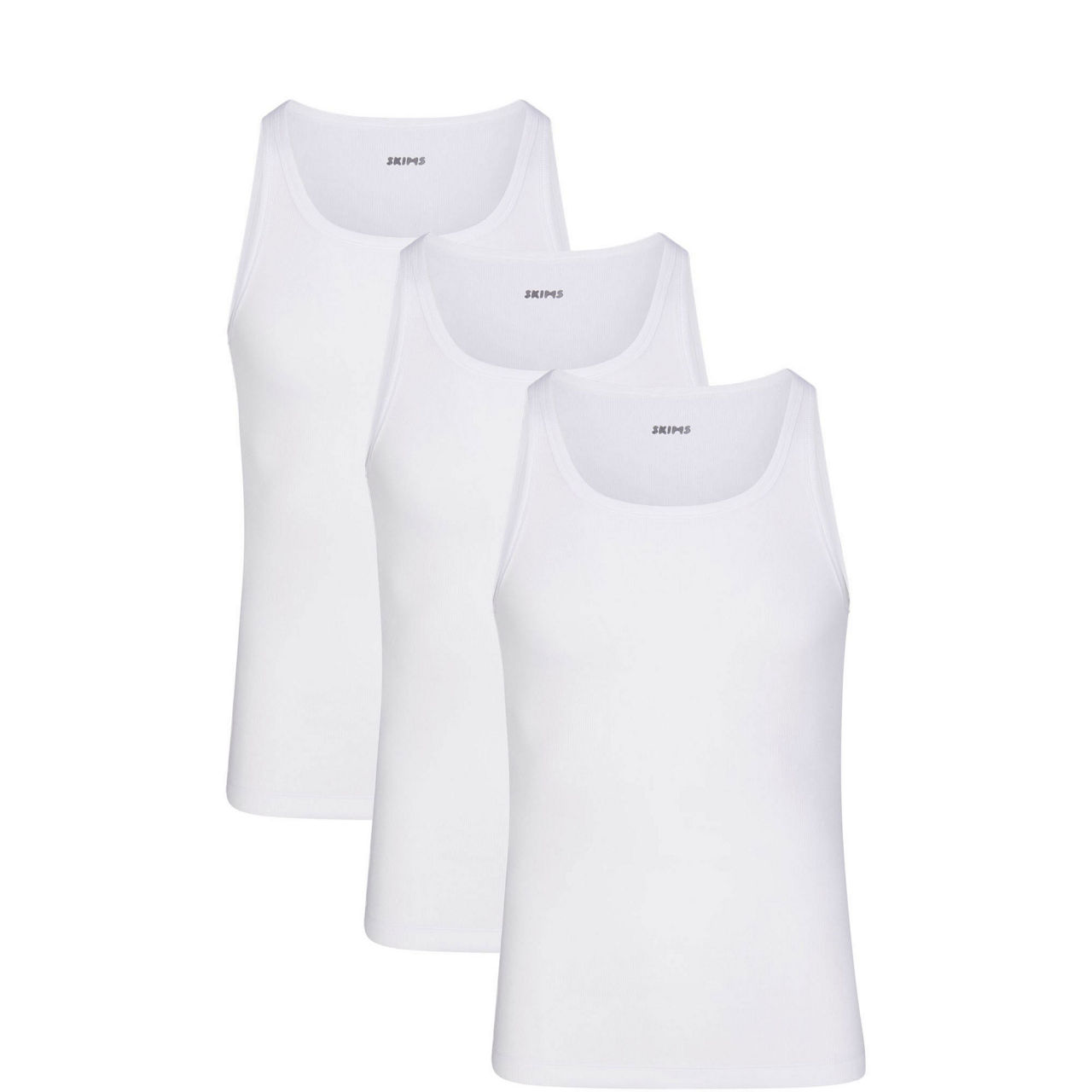 Rib Tank Three-Pack Chalk