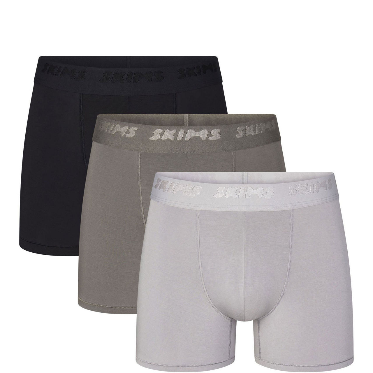 3" Boxer Briefs Three-Pack Gunmetal Multi