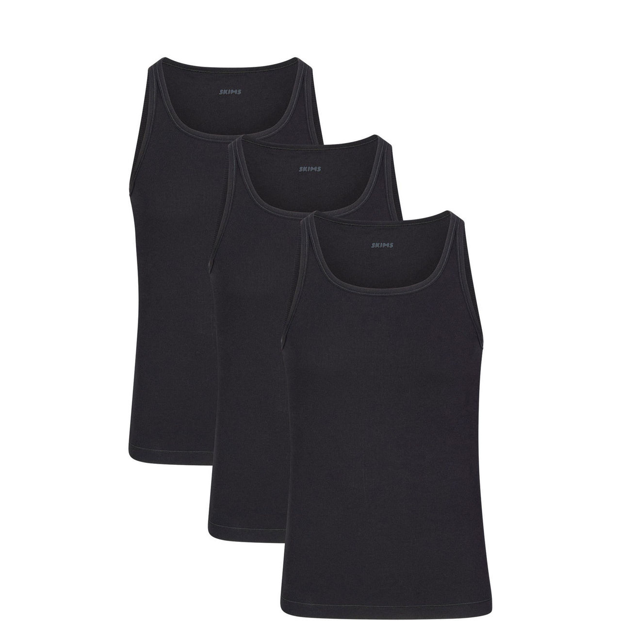 Rib Tank Three-Pack Onyx