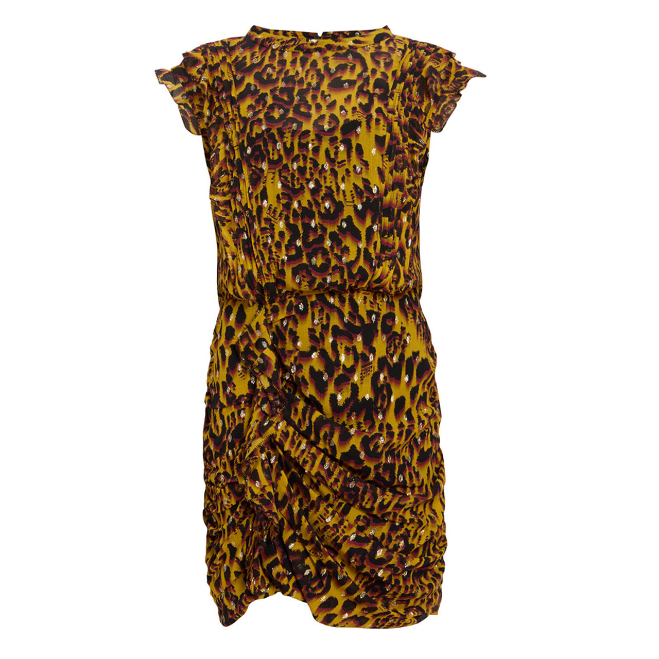 ALLSAINTS Hali Printed Ruched Mini Dress