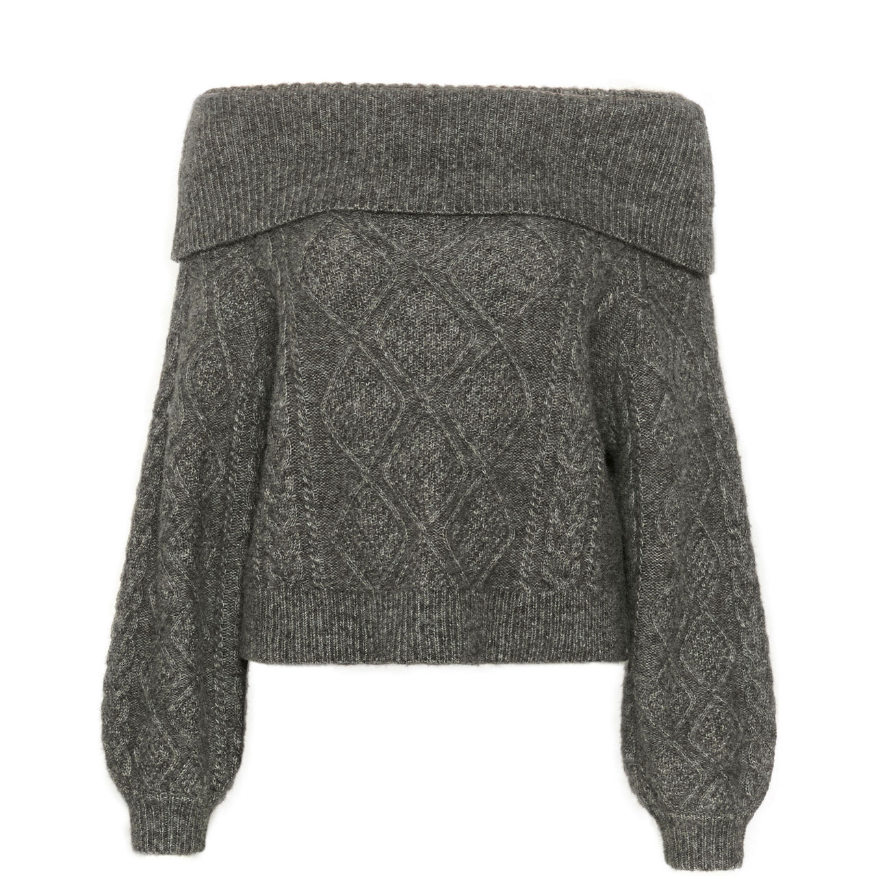 Adie Cable Knit Off-The-Shoulder Sweater