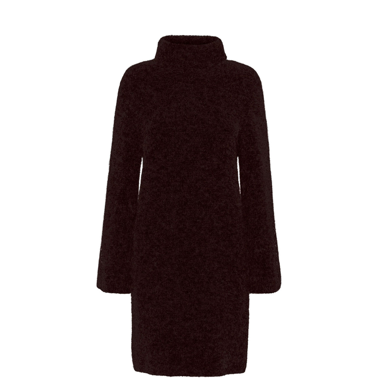 Alpha Roll Turtleneck Knitted Dress