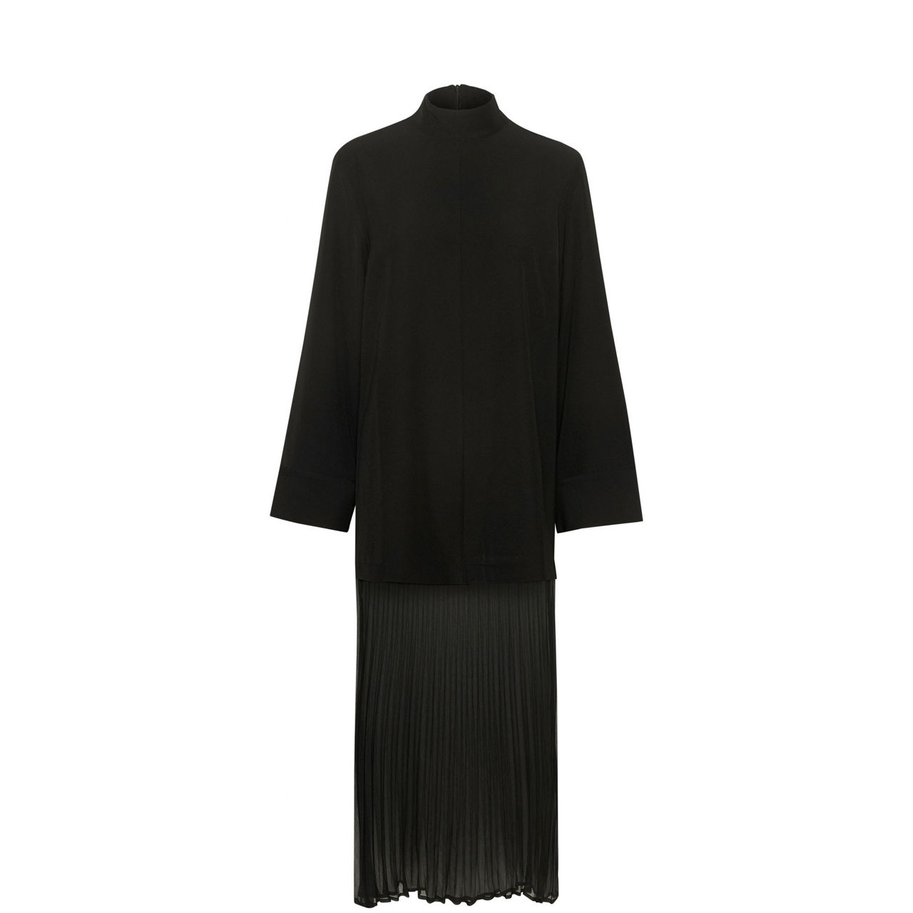 Anastazia Pleated Turtleneck Dress