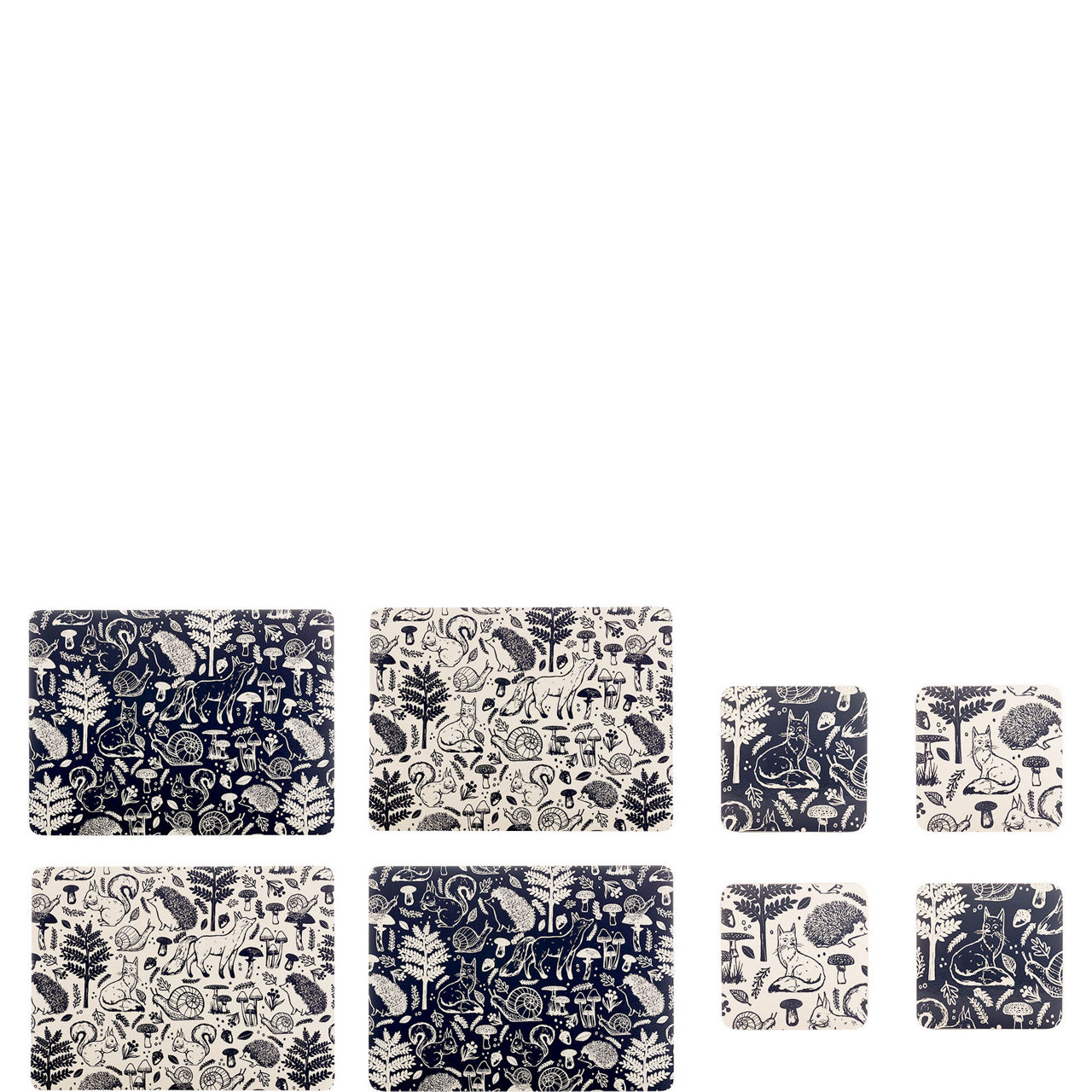 Woodland 8-Piece Placemat and Coaster Set