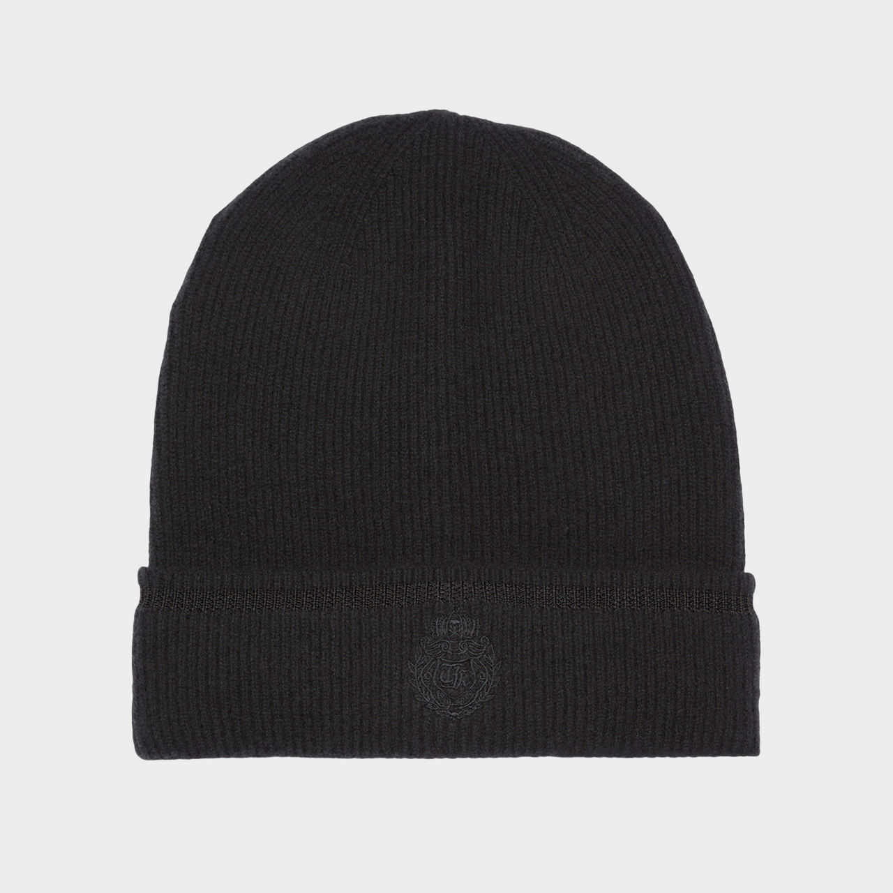 Cashmere Blazon Patch Beanie