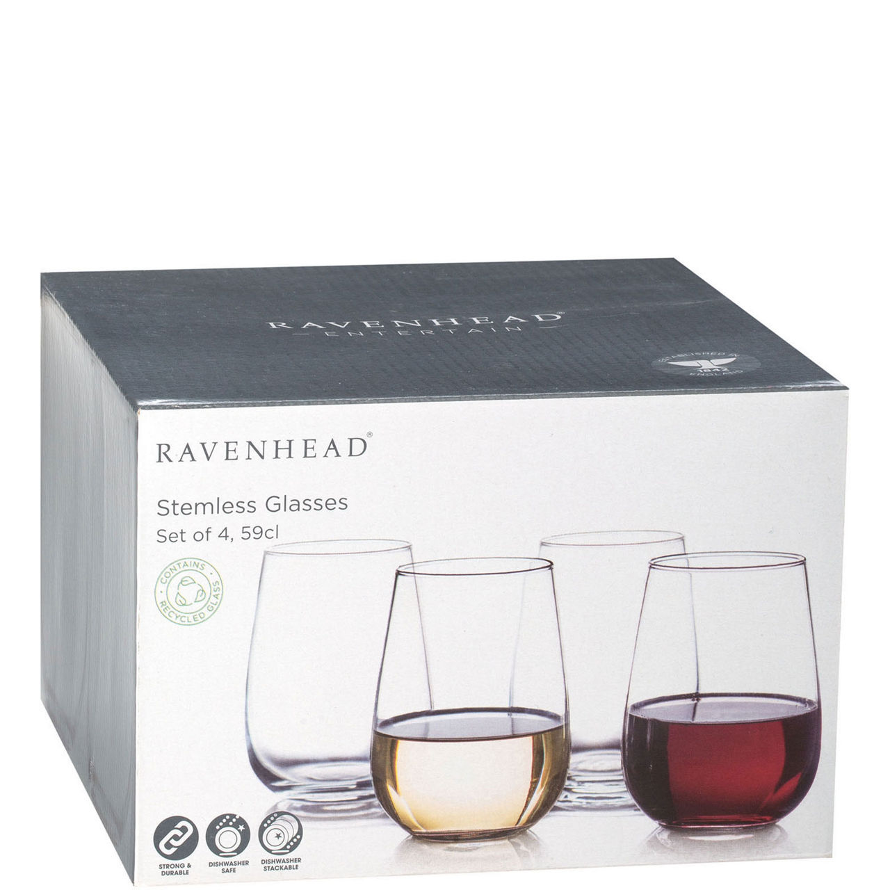 Set of 4 Stemless Glasses