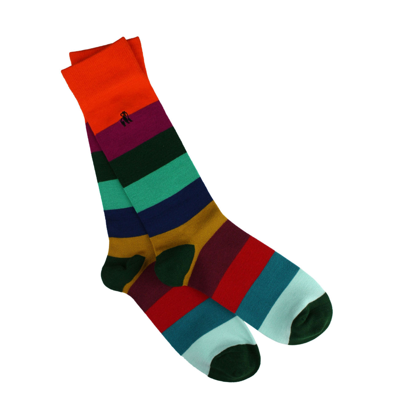 Colour Block Stripe Socks